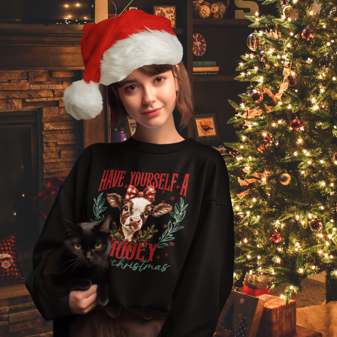 Mooey Christmas women's swearshirt black