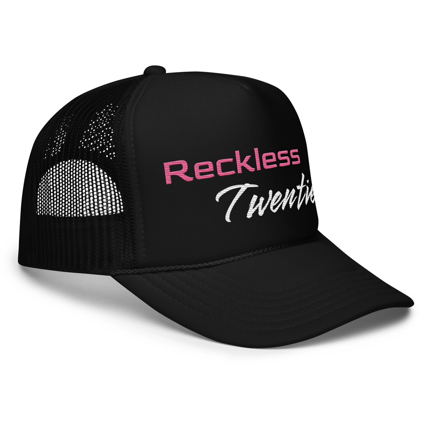 Pink Reckless Twenties Foam Black Trucker Hat