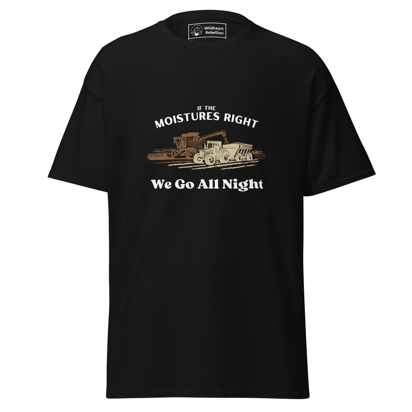 Go all Night Harvest Heroes Men's Black Graphic Tee