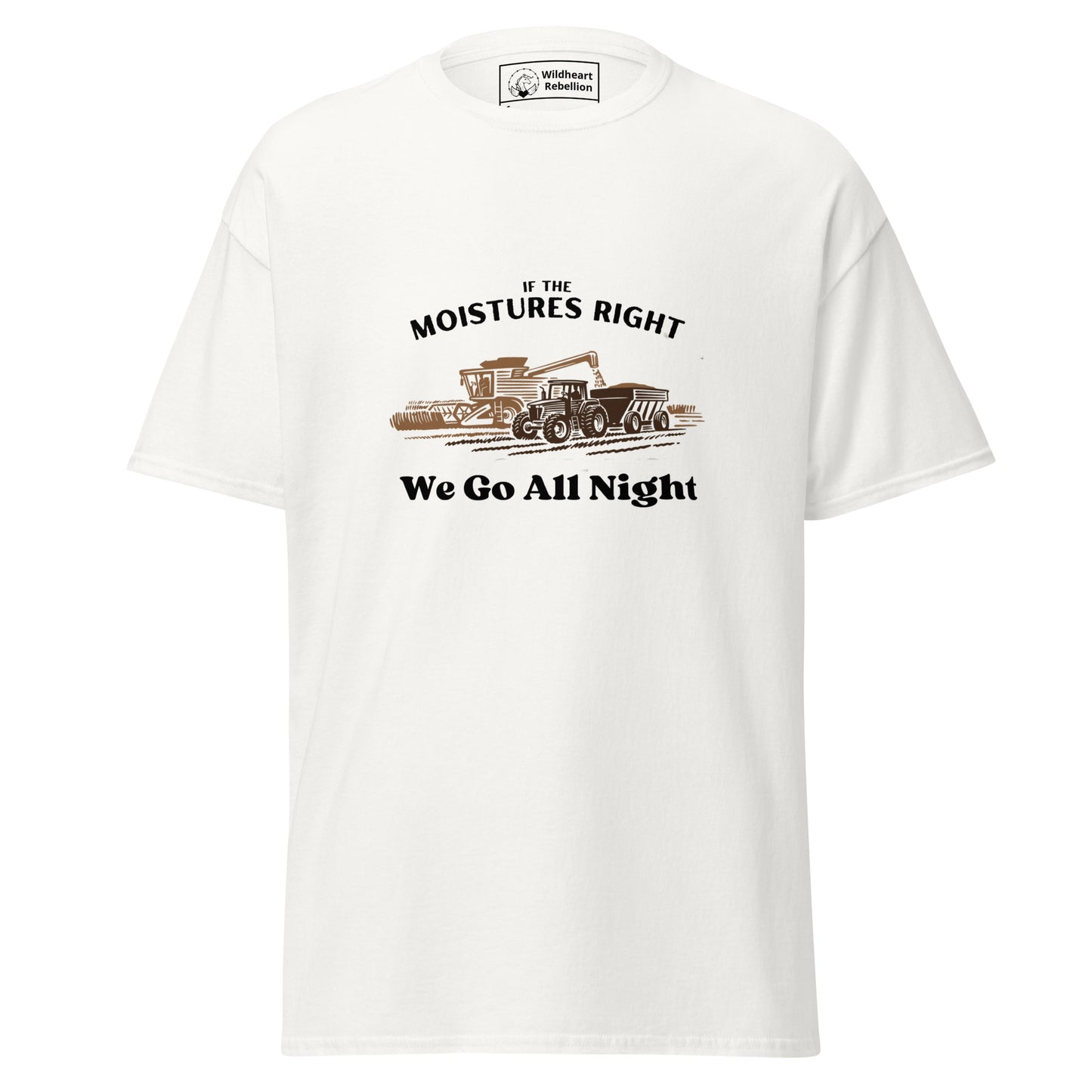 Go all Night Harvest Heroes Men's White Graphic Tee