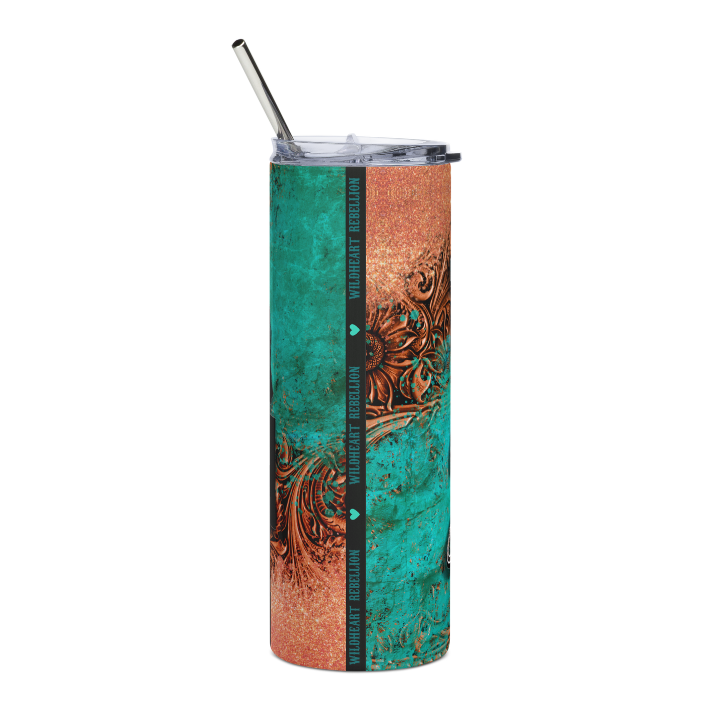Cowgirl Turquoise Trails Barrel Racing Stainless steel tumbler 20oz.