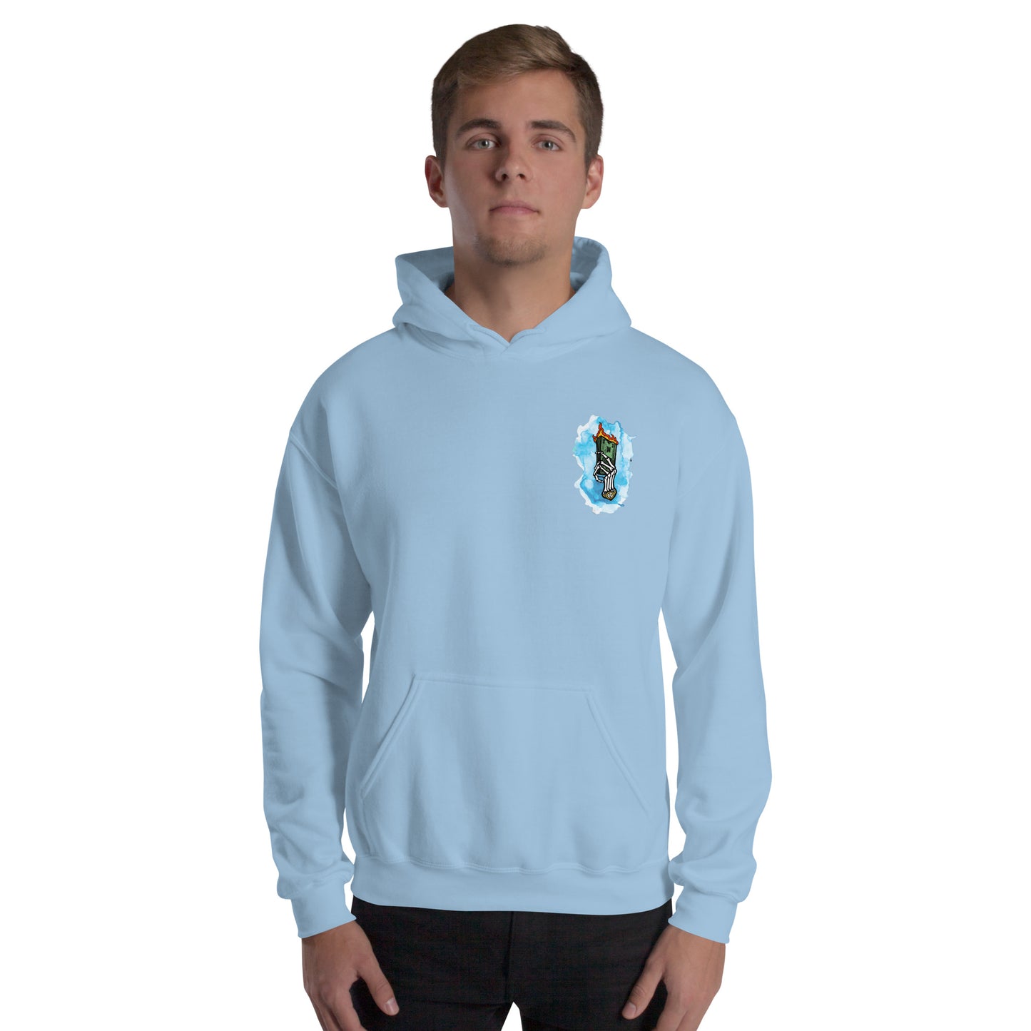 Reckless 20's Wild Ride- Men's Light Blue Hoodie