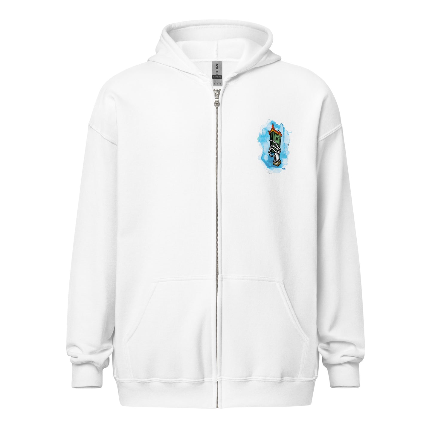 Reckless 20's Wild Ride- Men's White Zip Up Hoodie