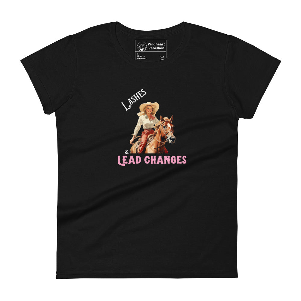Lashes and Lead Changes - Women's Black t-shirt