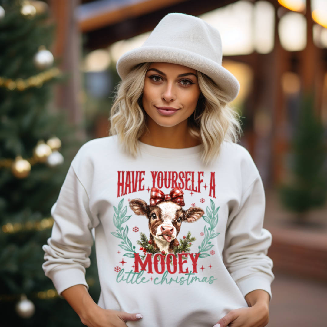 Mooey Christmas Women's sweatshirt White