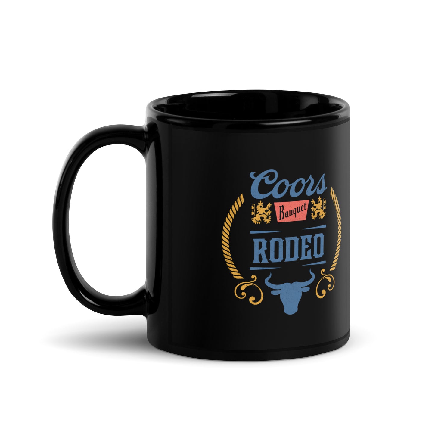 Coors Banquet Rodeo Black Coffee Mug