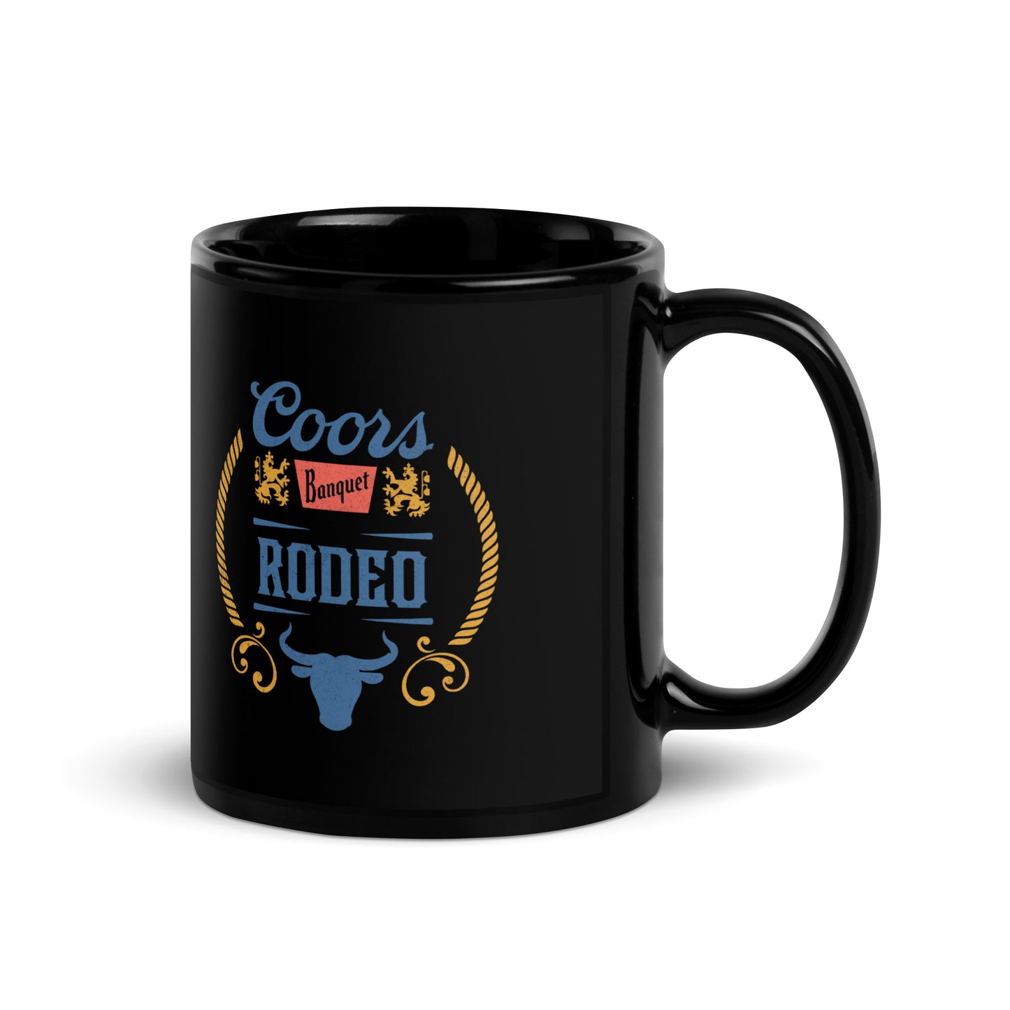 Coors Banquet Rodeo Black Coffee Mug