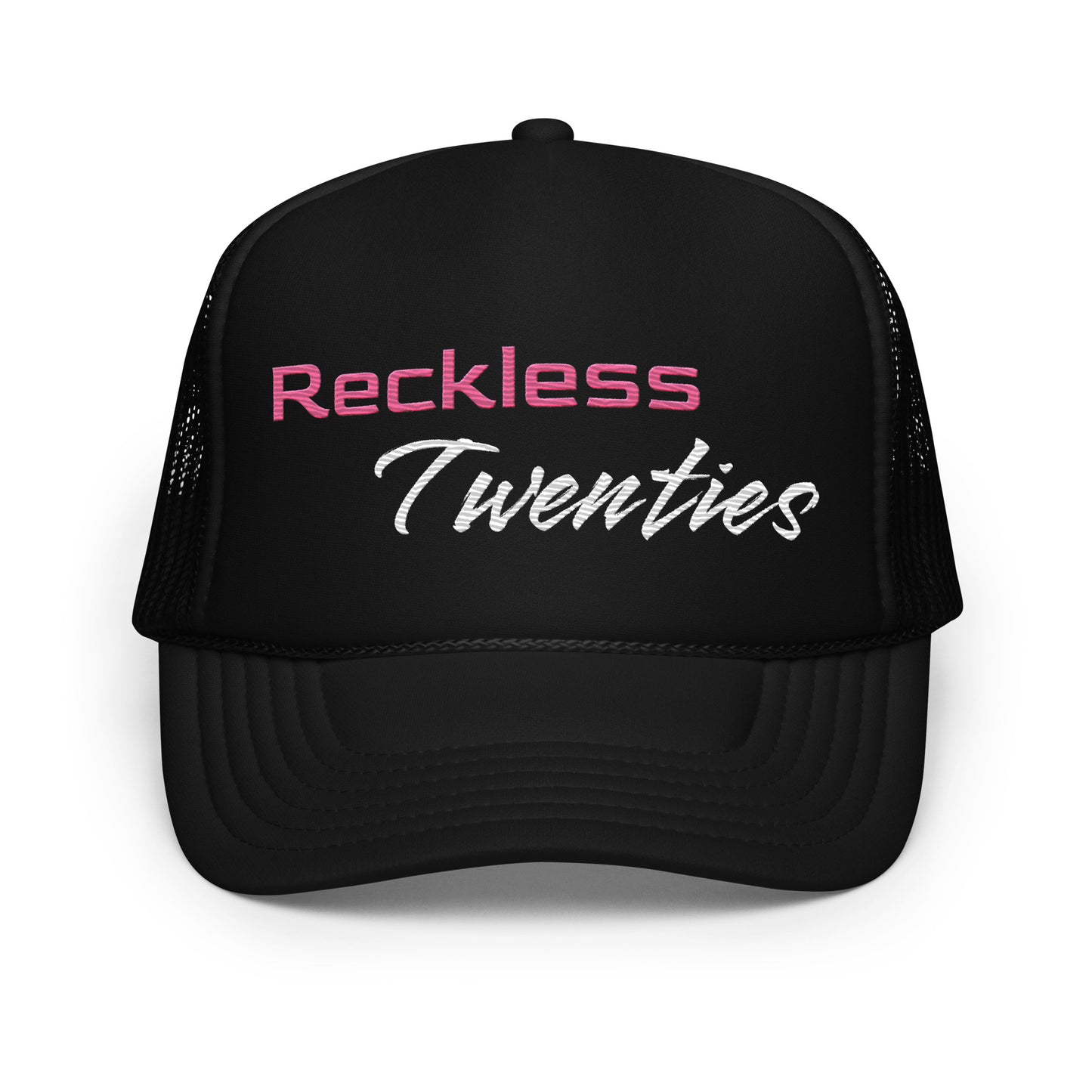 Pink Reckless Twenties Foam Black Trucker Hat