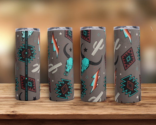 Cowboy Lightning Stainless steel tumbler 20oz