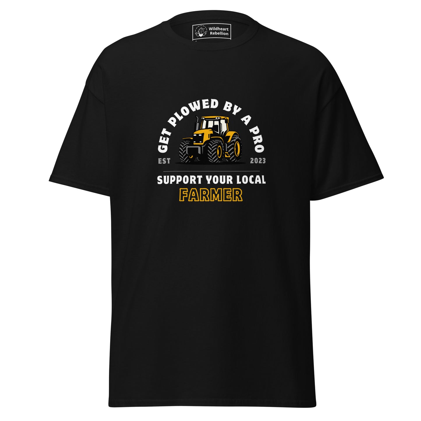 Get Plowed Support Local Farmers Men's Black T-shirt