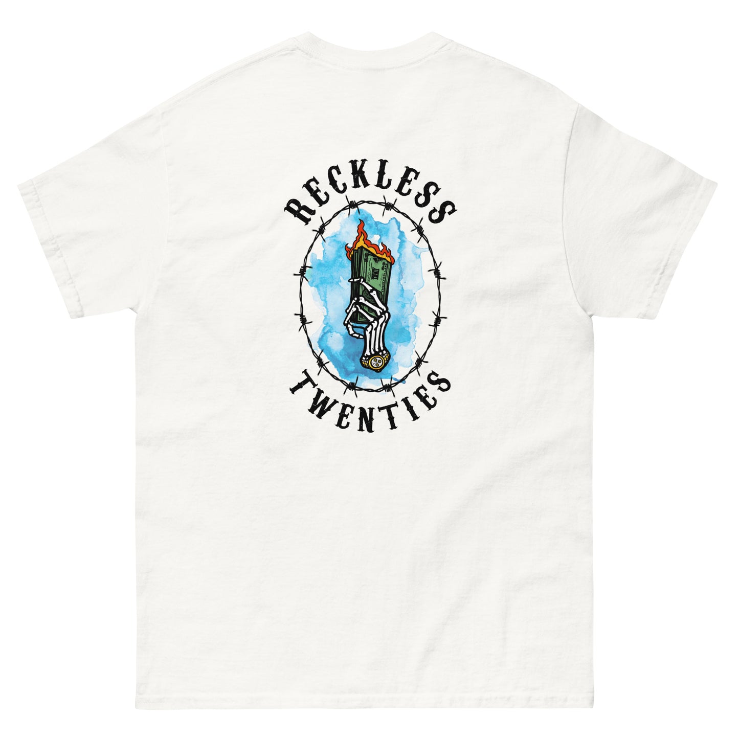 Reckless 20's Wild Ride Double-Men's White Classic Tee