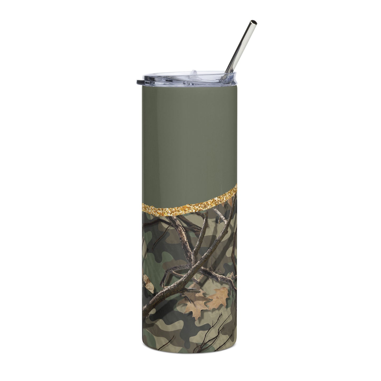 Green Camo Cowgirl Stainless steel tumbler 20oz