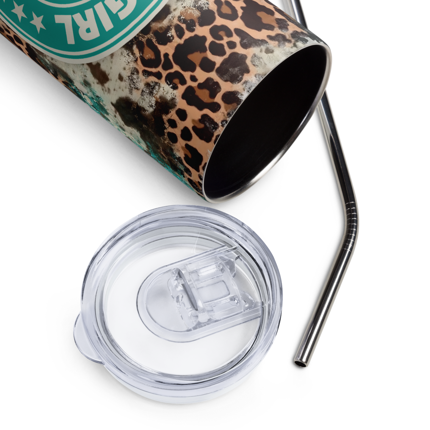 Turquoise Cowgirl Coffee Western Stainless steel tumbler 20oz.