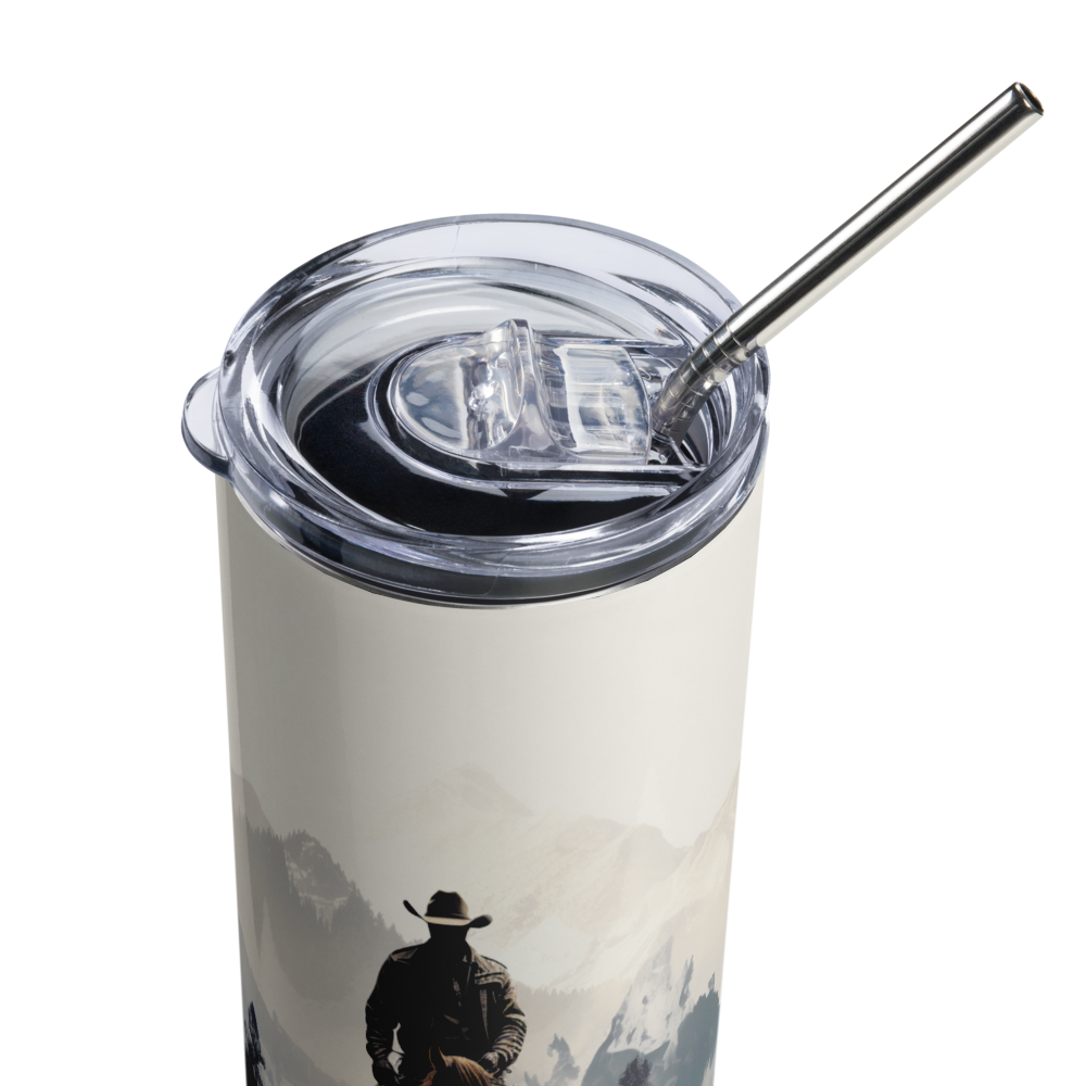 Cowboy Horizon Watercolor Stainless steel tumbler 20oz