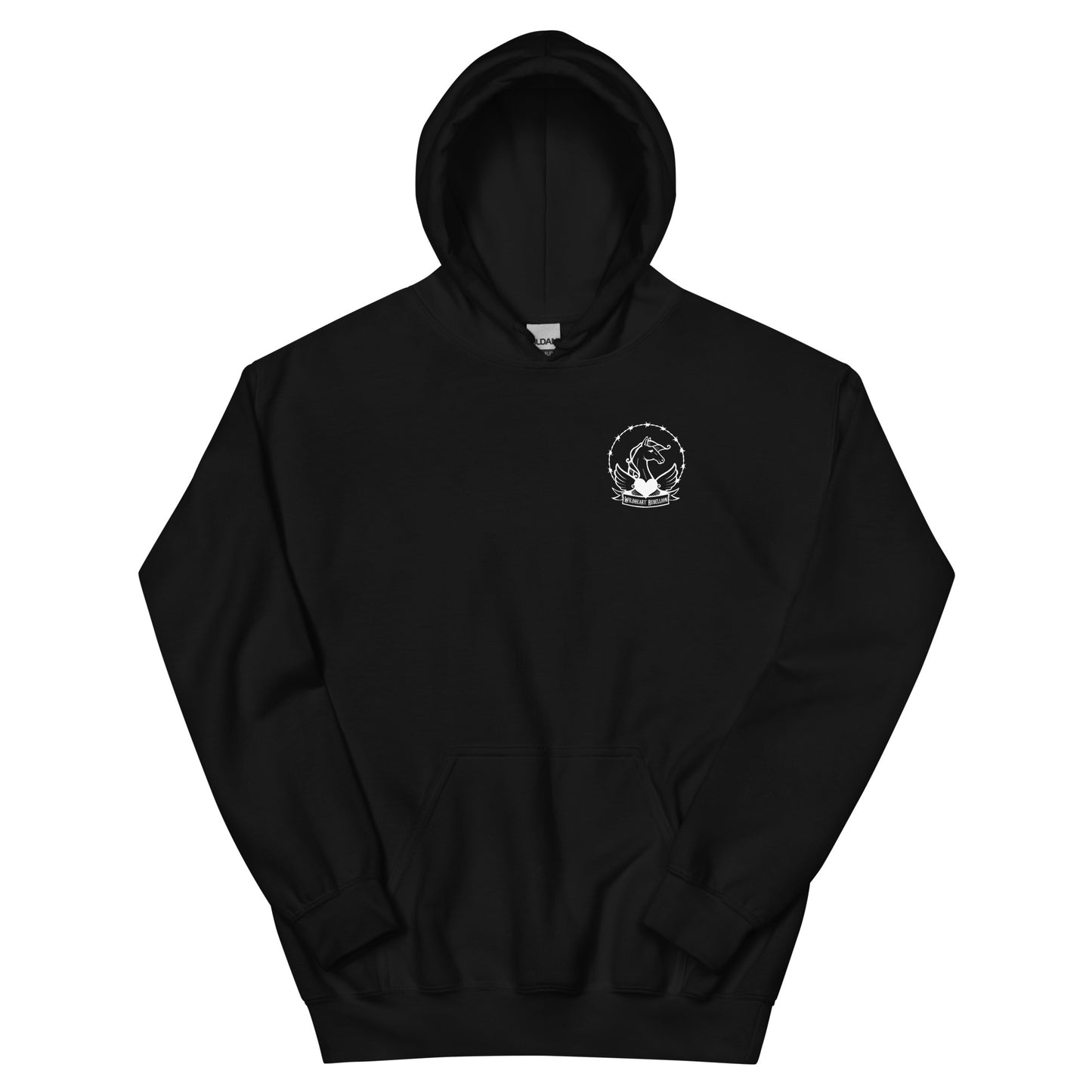 Maritime Cowgirl Women's Black Hoodie Pink Horse Shoe