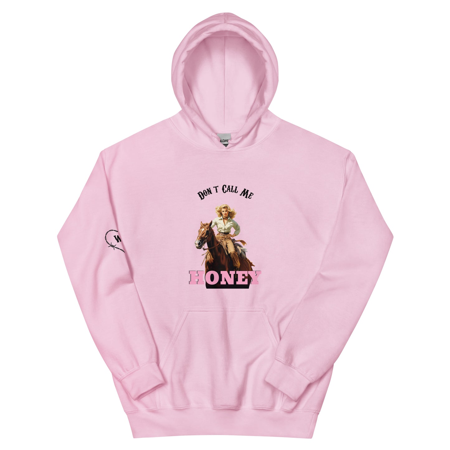 Don't Call Me Honey Cowgirl Women's Hoodie Pink
