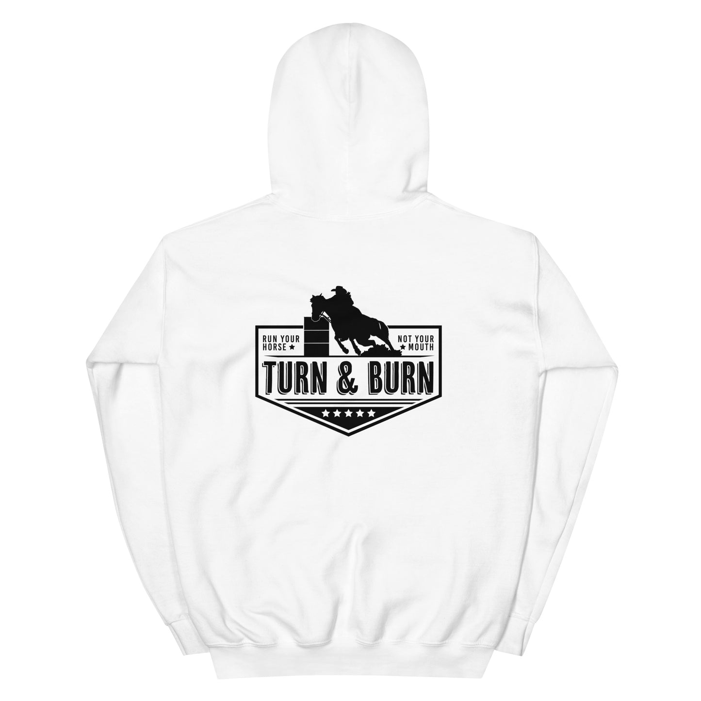 Turn and Burn Barrel Racer Women's Hoodie White